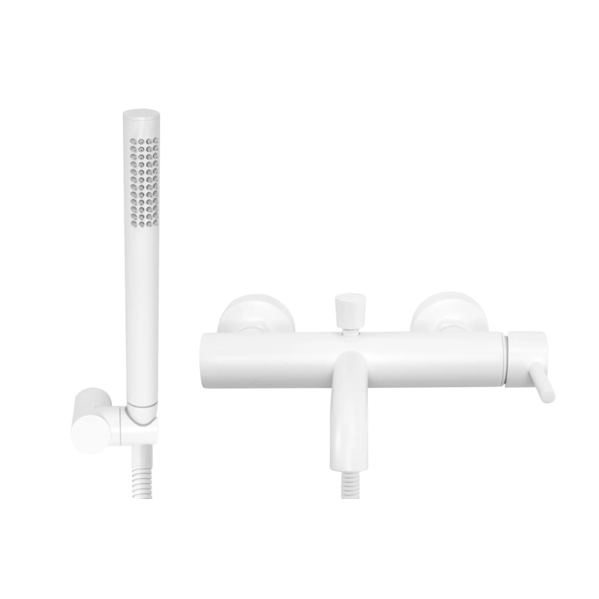 REA-B8030 - Ensemble pour baignoire LUNGO blanc mat