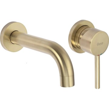 REA-B8652 - Mitigeur encastré pour lavabo LUNGO, finition dorée brossée