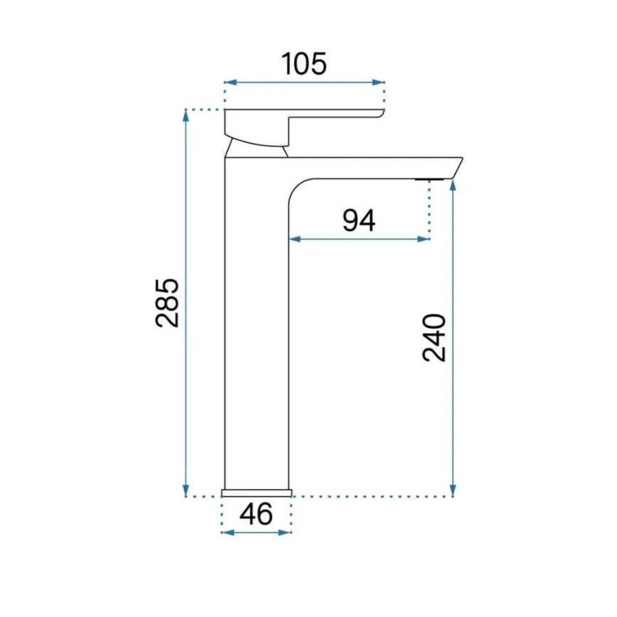 REA-B8746 - Mitigeur pour lavabo ARGUS 28,5 cm titane