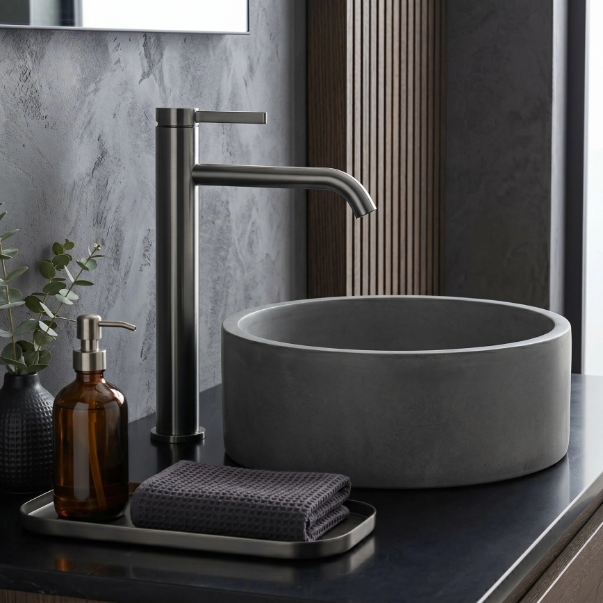 REA-B9322 - Mitigeur pour lavabo RIVO 28 cm finition titane