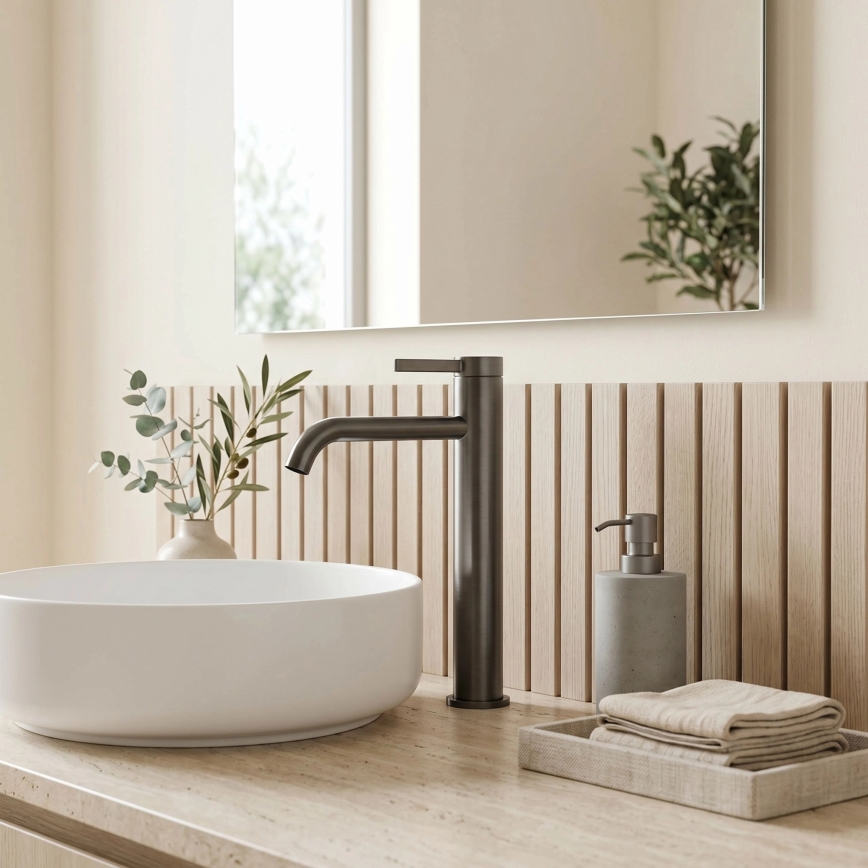 REA-B9322 - Mitigeur pour lavabo RIVO 28 cm finition titane