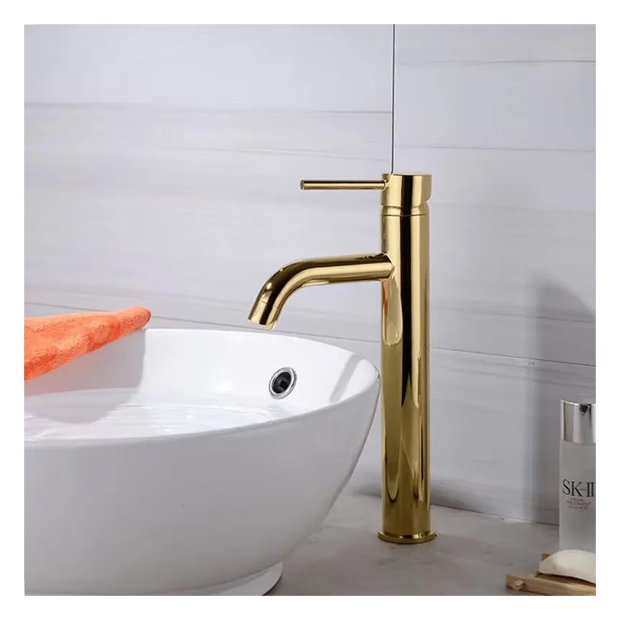 REA-B9409 - Mitigeur lavabo LUNGO 28 cm doré
