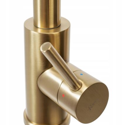 REA-B9842 - Mitigeur d'évier tactile avec douchette extractible FRESH TOUCH 37 cm, 4x AA, finition or brossé