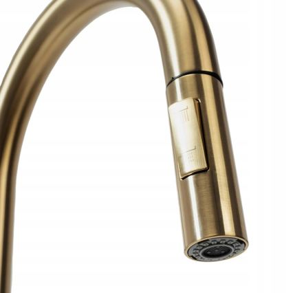 REA-B9842 - Mitigeur d'évier tactile avec douchette extractible FRESH TOUCH 37 cm, 4x AA, finition or brossé