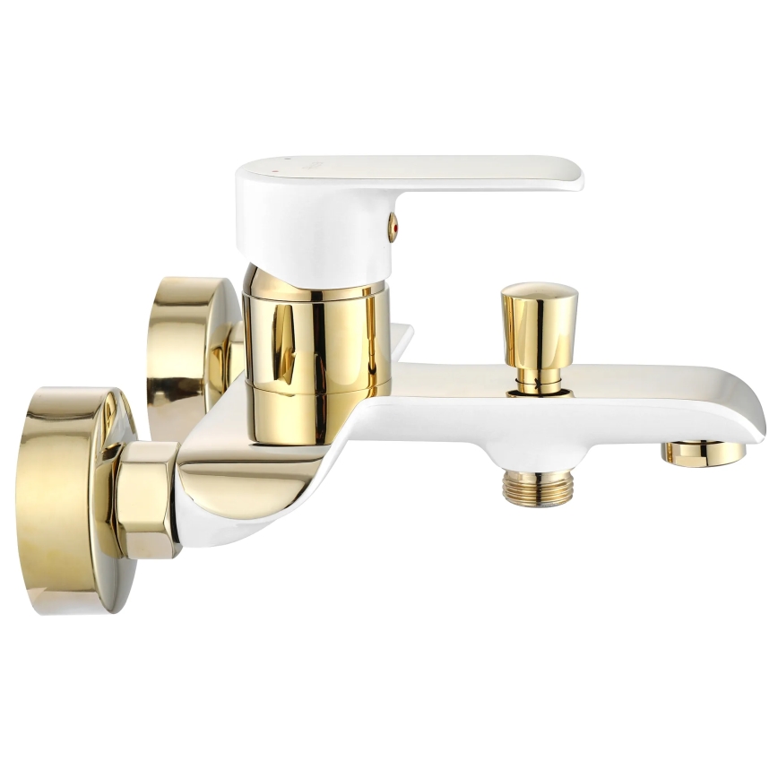 REA-B9932 - Ensemble pour baignoire BLOOM blanc mat/doré