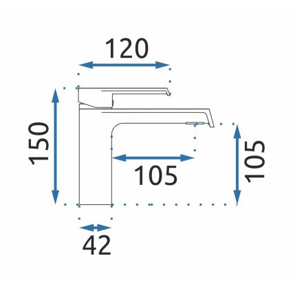 REA-B9969 - Mitigeur pour lavabo HASS 15 cm doré brossé