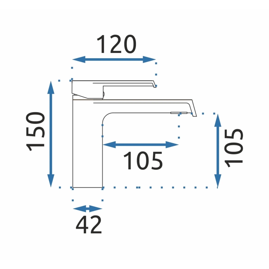 REA-B9969 - Mitigeur pour lavabo HASS 15 cm doré brossé
