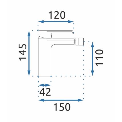 REA-B9970 - Mitigeur pour bidet HASS 14,5 cm, doré brossé
