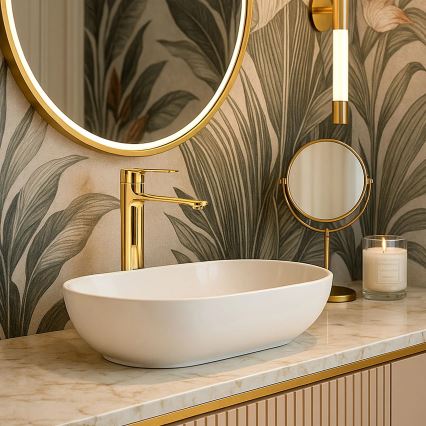 REA-B9983 - Mitigeur de lavabo STORM 29,5 cm doré