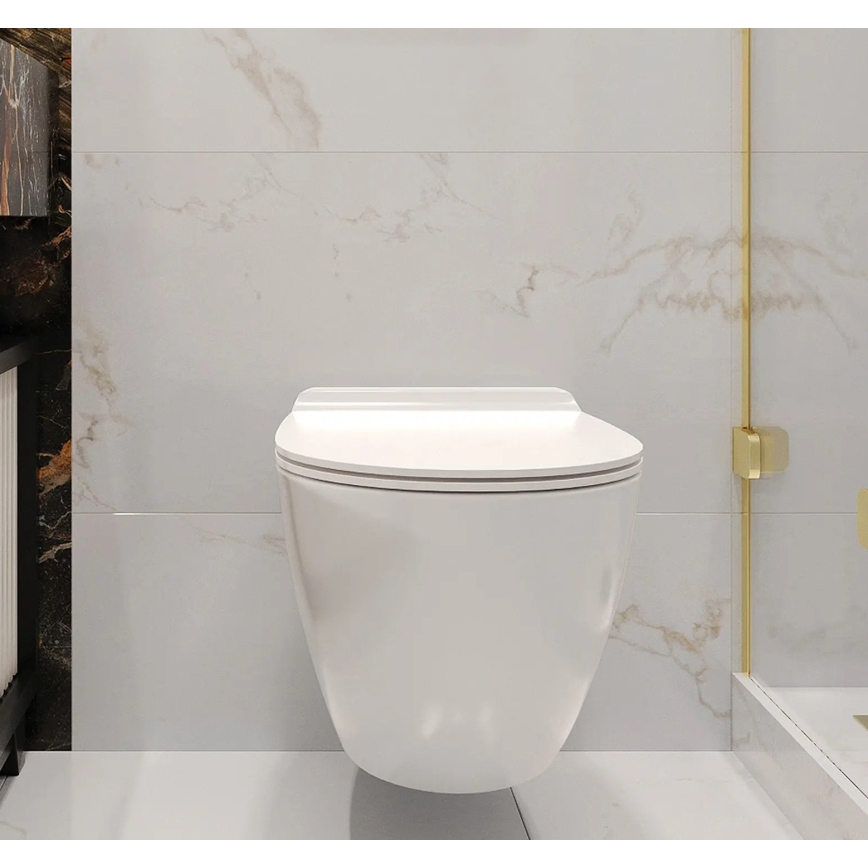 REA-C1400 - WC suspendu avec abattant CARTER RIMLESS céramique/blanc