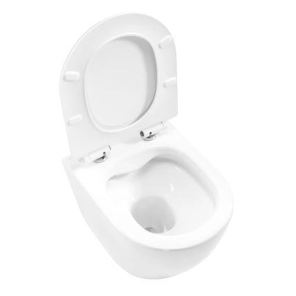 REA-C1400 - WC suspendu avec abattant CARTER RIMLESS céramique/blanc