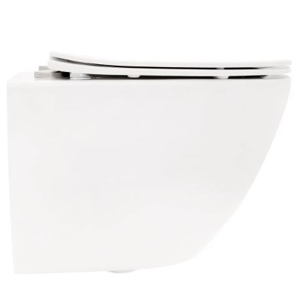 REA-C2760 - WC suspendu avec abattant CARLO FLAT MINI RIMLESS, céramique/blanc brillant