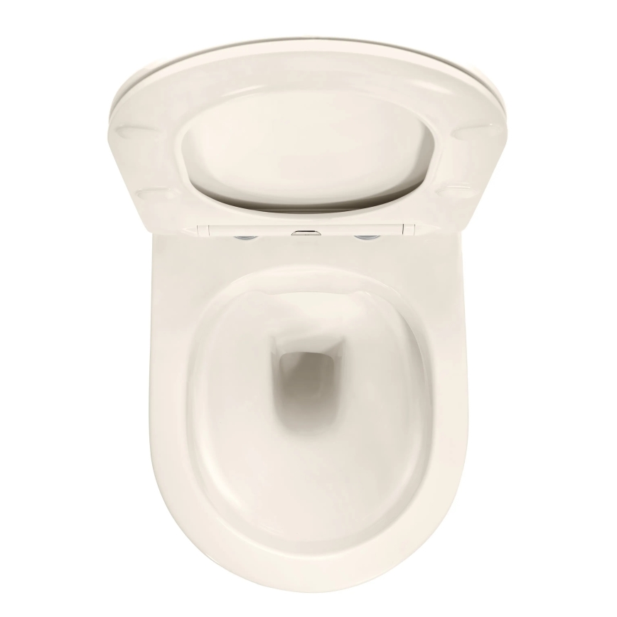 REA-C5500 - WC suspendu avec abattant CARLO MINI TORNADO RIMLESS, céramique/crème