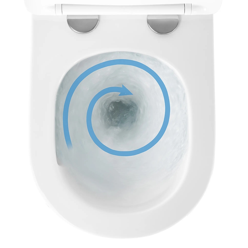 REA-C6800 - WC suspendu avec abattant TITO TORNADO sans bride céramique/blanc