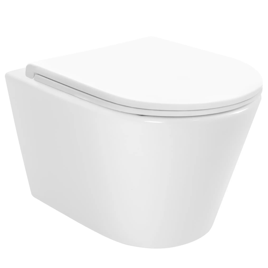 REA-C6800 - WC suspendu avec abattant TITO TORNADO sans bride céramique/blanc