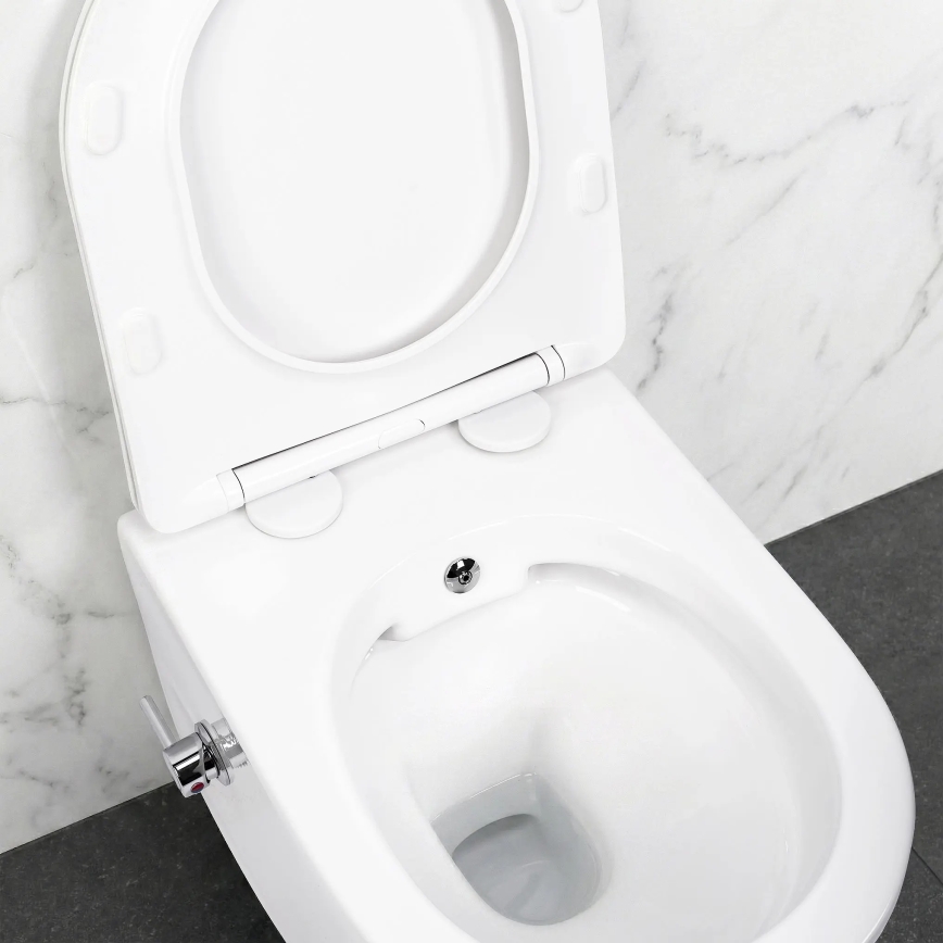 REA-C9701 - WC suspendu avec douchette hygiénique et abattant CARLO LUX céramique/blanc