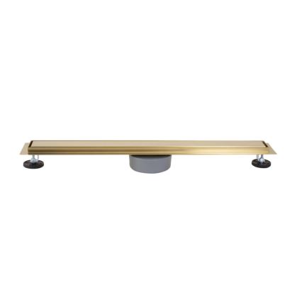 REA-G2704 - Caniveau d'évacuation linéaire NEOX PRO 90 cm en acier inoxydable, finition or brossé