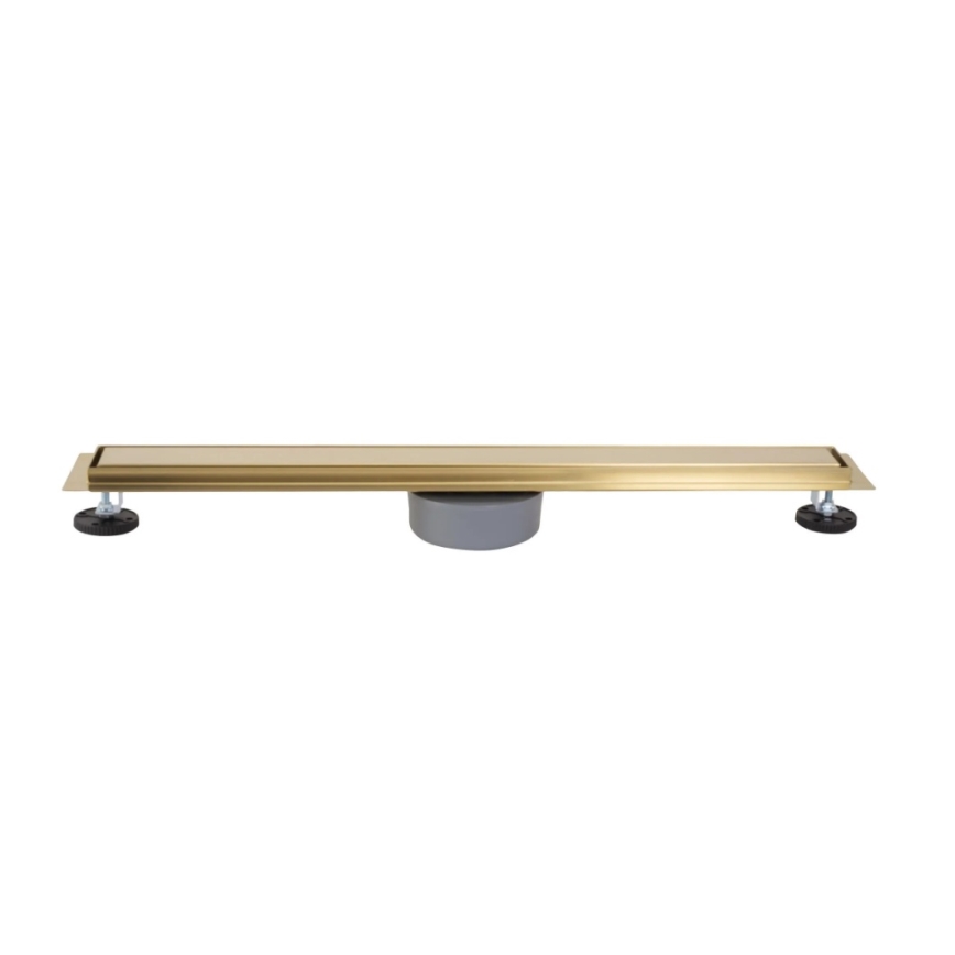REA-G2704 - Caniveau d'évacuation linéaire NEOX PRO 90 cm en acier inoxydable, finition or brossé