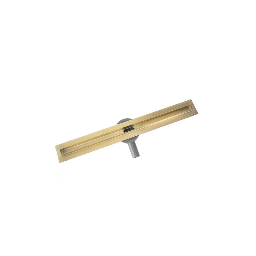 REA-G2714 - Caniveau d'évacuation NEOX SLIM 70 cm en acier inoxydable / finition dorée brossée