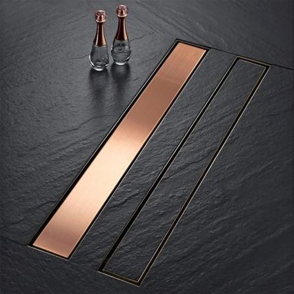 REA-G4800 - Caniveau d'évacuation NEOX PRO 60 cm, cuivre brossé