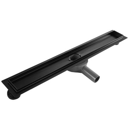 REA-G7802 - Caniveau d'évacuation NEOX PRO 70 cm en acier inoxydable/noir