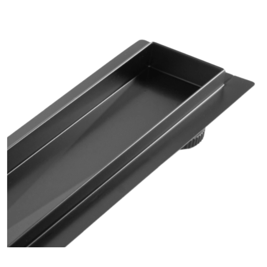 REA-G7802 - Caniveau d'évacuation NEOX PRO 70 cm en acier inoxydable/noir