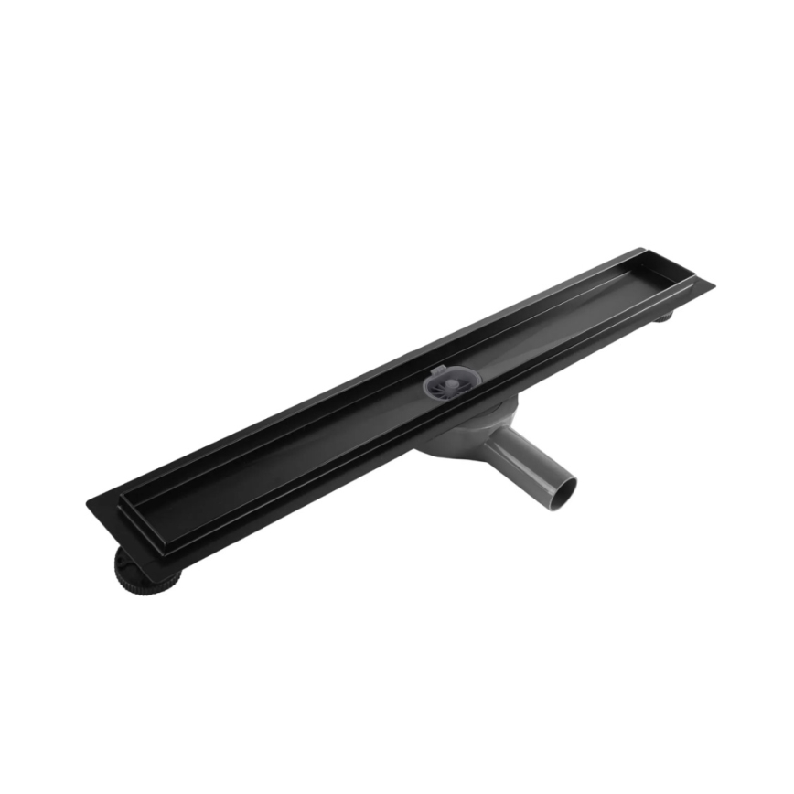 REA-G7802 - Caniveau d'évacuation NEOX PRO 70 cm en acier inoxydable/noir