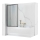 REA-K7390 - Paroi de baignoire LAGOS 140x80 cm noir/transparent
