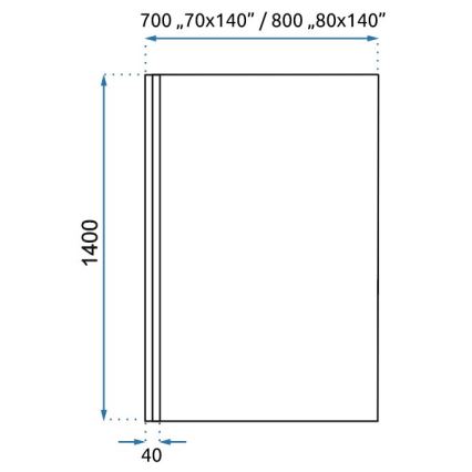 REA-K7390 - Paroi de baignoire LAGOS 140x80 cm noir/transparent