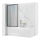 REA-K7632 - Paroi de baignoire mobile LAGOS 140x70 cm noire/transparente