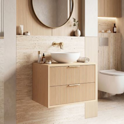 REA-M0408 - Meuble suspendu sous-vasque MONO 60 x 47 cm beige
