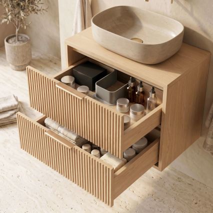 REA-M0409 - Meuble suspendu sous-lavabo MONO 80x48,5 cm beige