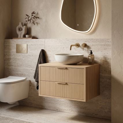 REA-M0409 - Meuble suspendu sous-lavabo MONO 80x48,5 cm beige