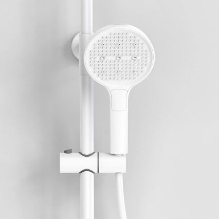 REA-P0353 - Ensemble de douche avec mitigeur FAREL, finition blanc mat