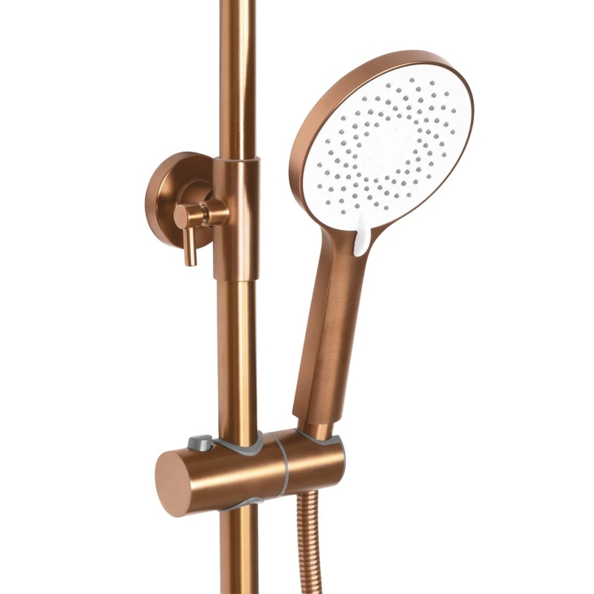 REA-P2418 - Ensemble de douche avec mitigeur AVALON, finition cuivre brossé