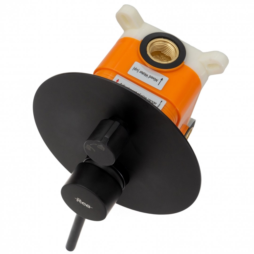REA-P4100 - Ensemble de douche avec mitigeur encastré LUNGO noir