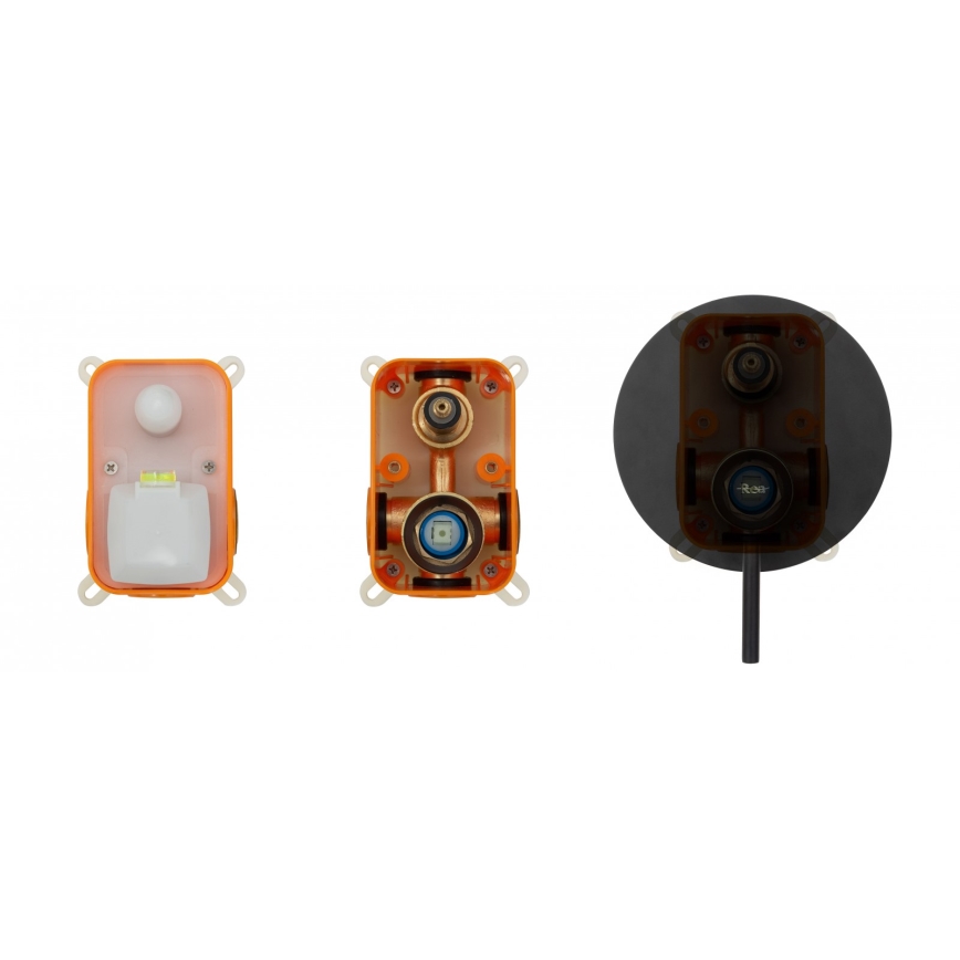 REA-P4100 - Ensemble de douche avec mitigeur encastré LUNGO noir