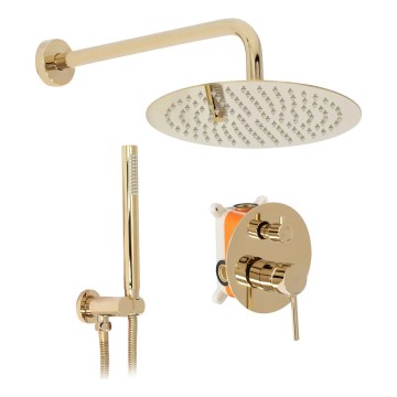 REA-P4110 - Ensemble de douche avec mitigeur encastré LUNGO doré