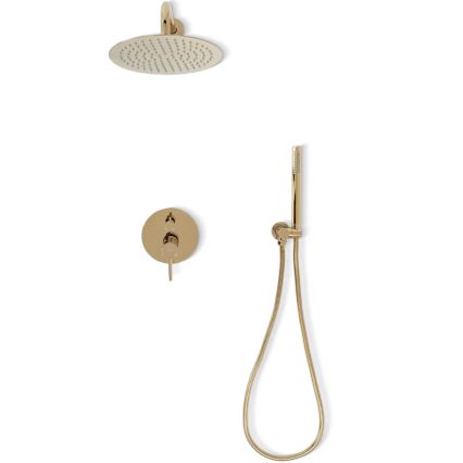 REA-P4110 - Ensemble de douche avec mitigeur encastré LUNGO doré