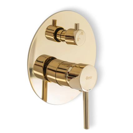 REA-P4110 - Ensemble de douche avec mitigeur encastré LUNGO doré