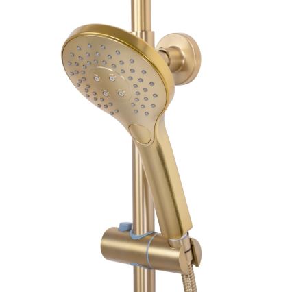 REA-P6602 - Ensemble de douche avec mitigeur thermostatique VINCENT, finition dorée brossée