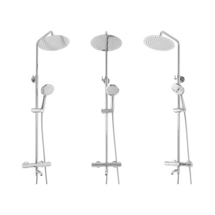 REA-P6607 - Ensemble de douche LUNGO avec mitigeur thermostatique, chrome brillant