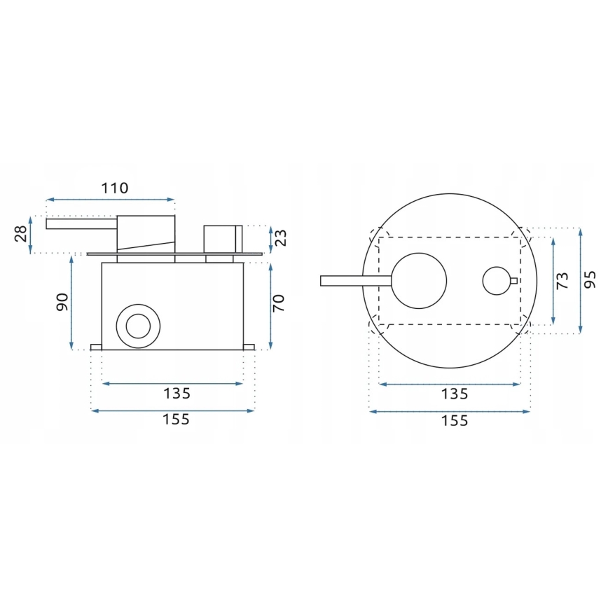 REA-P6609 - Ensemble de douche LUNGO avec mitigeur encastré, finition dorée brossée