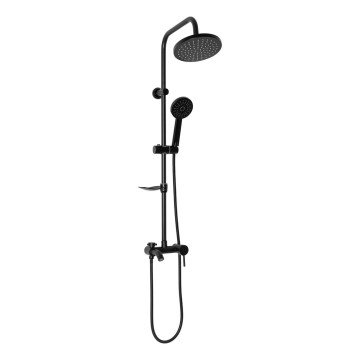 REA-P7005 - Ensemble de douche LUIS avec mitigeur, finition noir mat