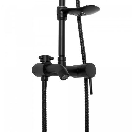 REA-P7005 - Ensemble de douche LUIS avec mitigeur, finition noir mat