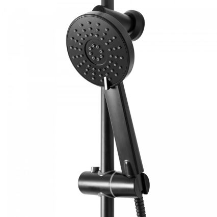 REA-P7005 - Ensemble de douche LUIS avec mitigeur, finition noir mat