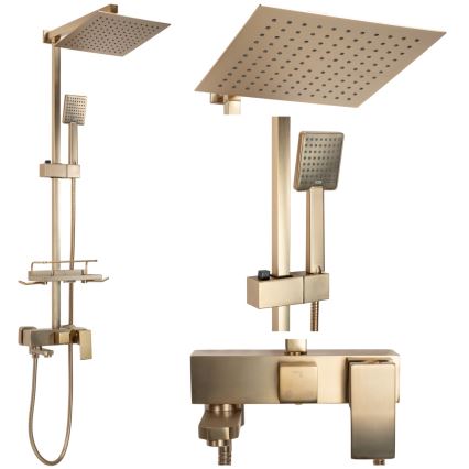 REA-P7050 - Kit de douche avec mitigeur JACK, finition en or brossé