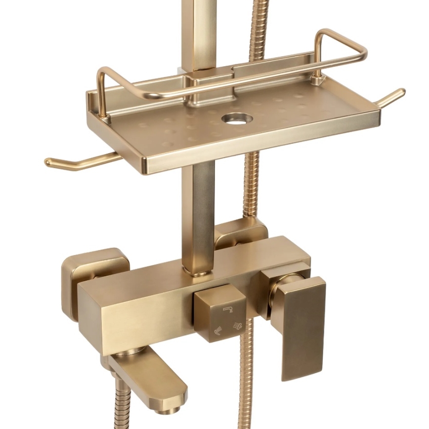 REA-P7050 - Kit de douche avec mitigeur JACK, finition en or brossé