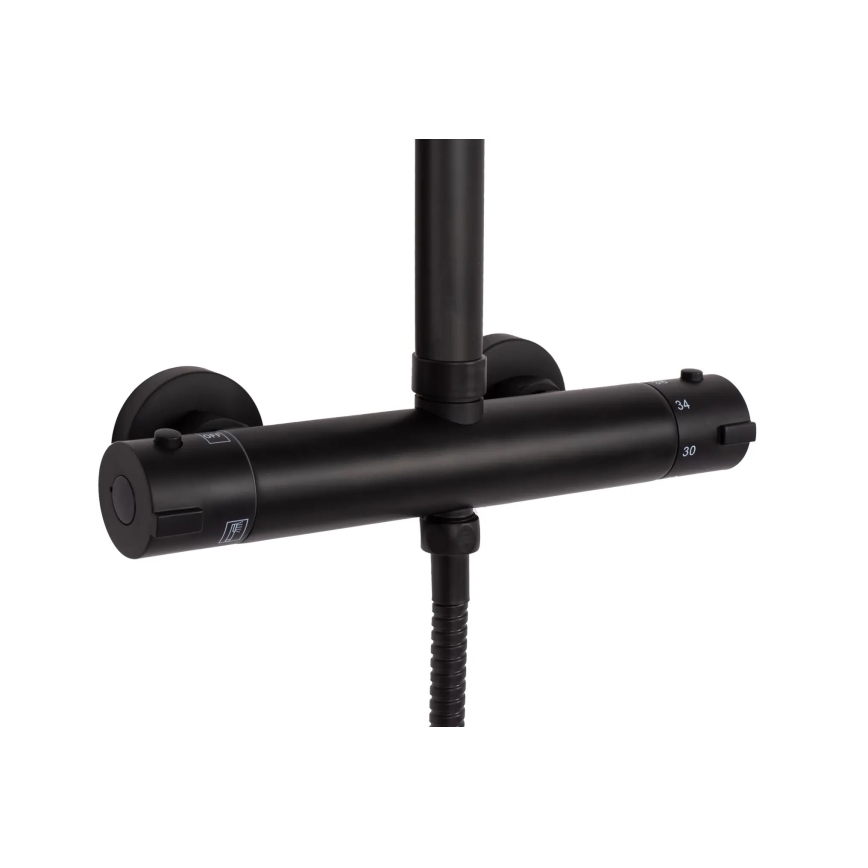 REA-P7101 - Ensemble de douche avec mitigeur thermostatique TOM noir mat