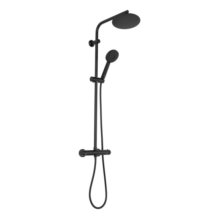 REA-P8804 - Ensemble de douche avec mitigeur thermostatique BLISS noir mat